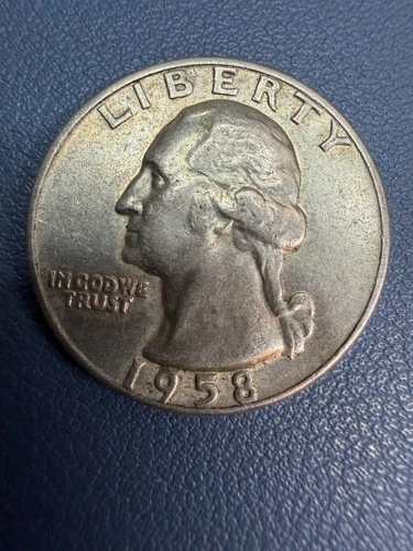 1958 Washington Quarter ~ BU Uncirculated Mint State ~ 90% Silver 25c US Coin