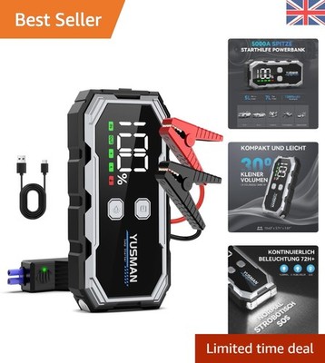 5000A Starthilfe mit LCD Display & USB Ports - Ideal für Schnellstarts