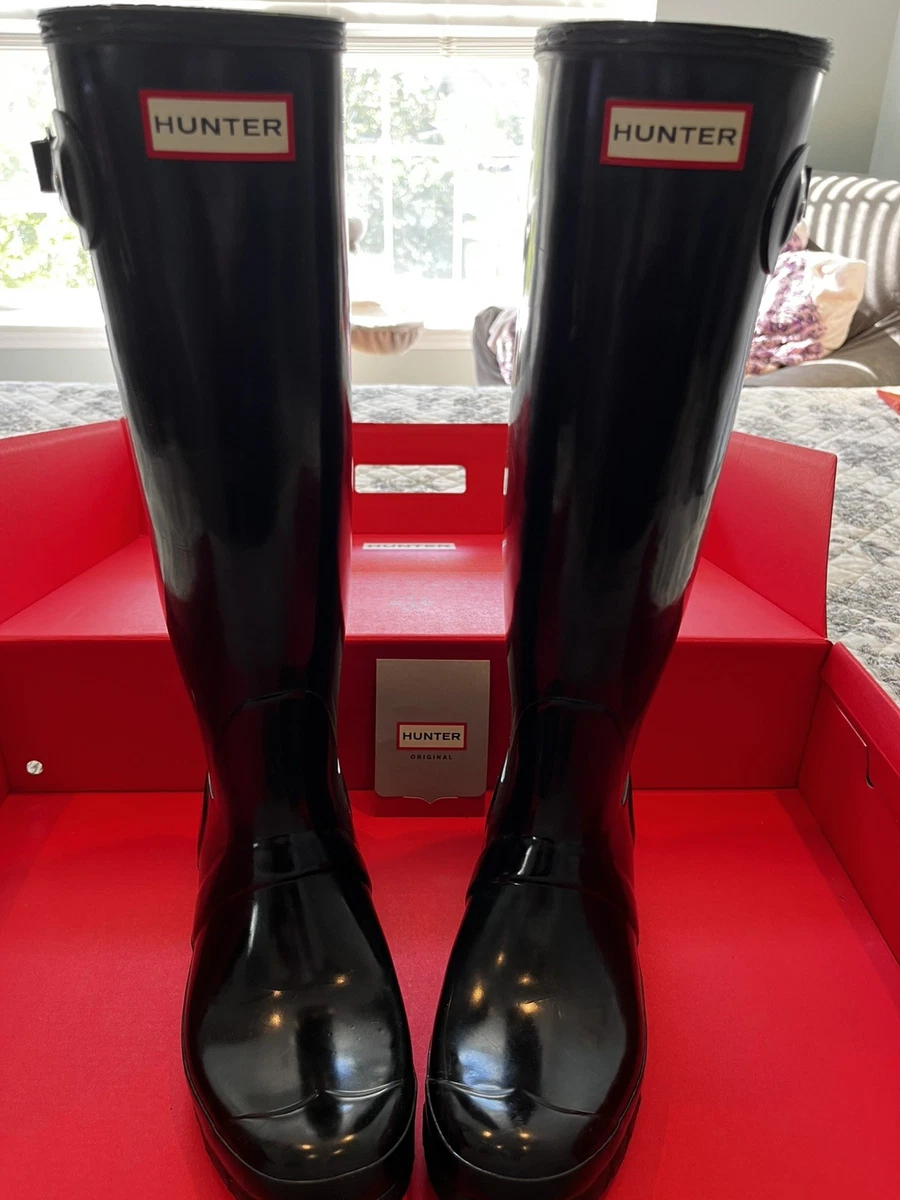 hunter boots tall black products for sale | eBay