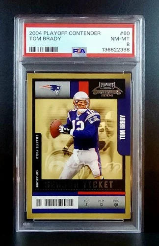 2004 Playoff Contenders - Tom Brady #60 PSA 8