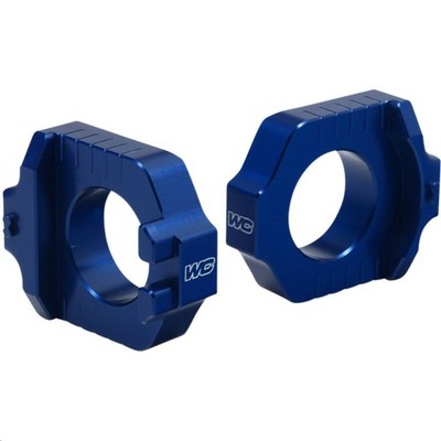 Works Connection Elite Axle Blocks - Blue Motorcycle Dirt Bike 17-265 1231-1021