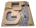 Lego Baseplate 6092pb03 32x32 3Level Slate Ramp Pool 5978 Sphinx Secret Surprise