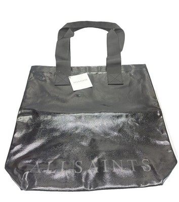 AllSaints Black Tote Bag Luxury Logo Printed Carry-All Fashion Accessory Gift