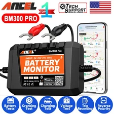 ANCEL BM300 Pro 6V 12V 24V Car Battery Monitor Bluetooth Monitor with Charging