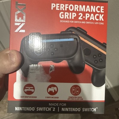 NEXT Performance Grip 2 Pack for Switch 2 JoyCon 2 and Switch JoyCons Black