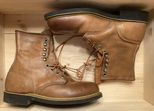 Vintage Sheboygan Work Sport Hunting Leather Mens Boots 8 EE USA Made