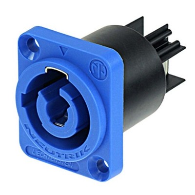 Neutrik NAC3MPA-1 PowerCON Chassis Panel Mount Connector Power-in 20A AC Blue