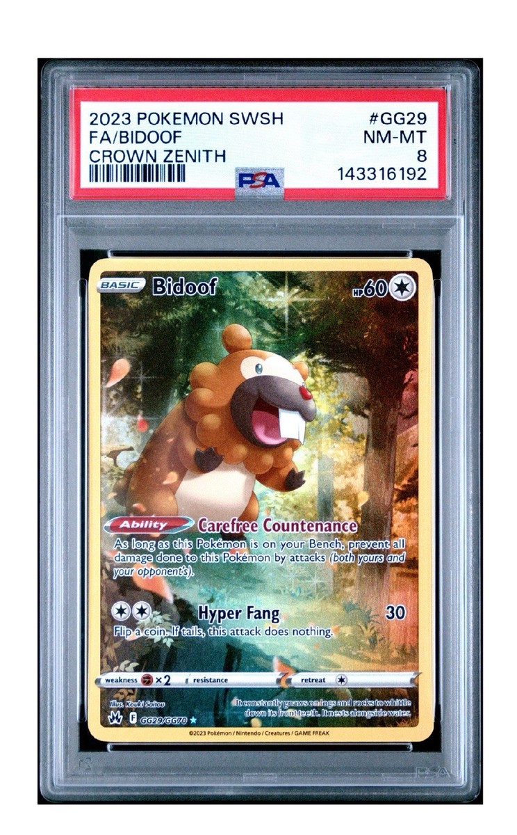 bidoof pokemon card price Bidoof GG29/GG70 SWSH: Crown Zenith: Galarian Gallery Holo for sale online