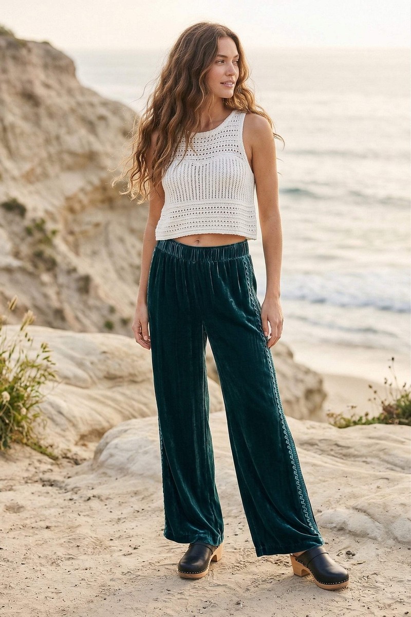 Johnny Was JWLA Wide Leg Velvet Pants J64325-8 * | eBay
