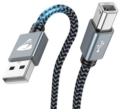 Druckerkabel,【5M/15FT】 USB 2.0 Typ A Stecker auf B Scannerkabel 5M, Grau