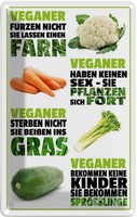 Blechschild 18X12 Cm Veganer Furzen Nicht Sterben Dekoration Spruch Zitat Deko G