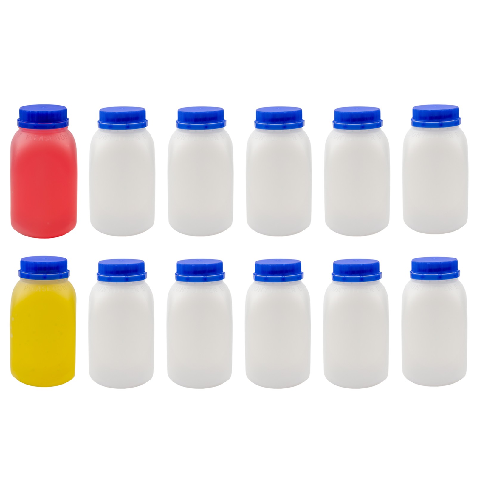 12pk; Hdpe Bottles For Milk, Juice, Juicing