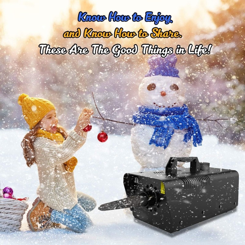 1byone 650W Snow Machine Wired Remote Control Great Machine for Kids, Parties