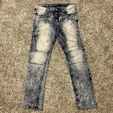 Bleecker and Mercer Blue Jeans Biker Bleach 34x34