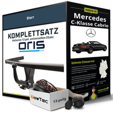 Für MERCEDES C-Klasse Cabrio A205 Anhängerkupplung starr +eSatz 13pol uni. 18-23