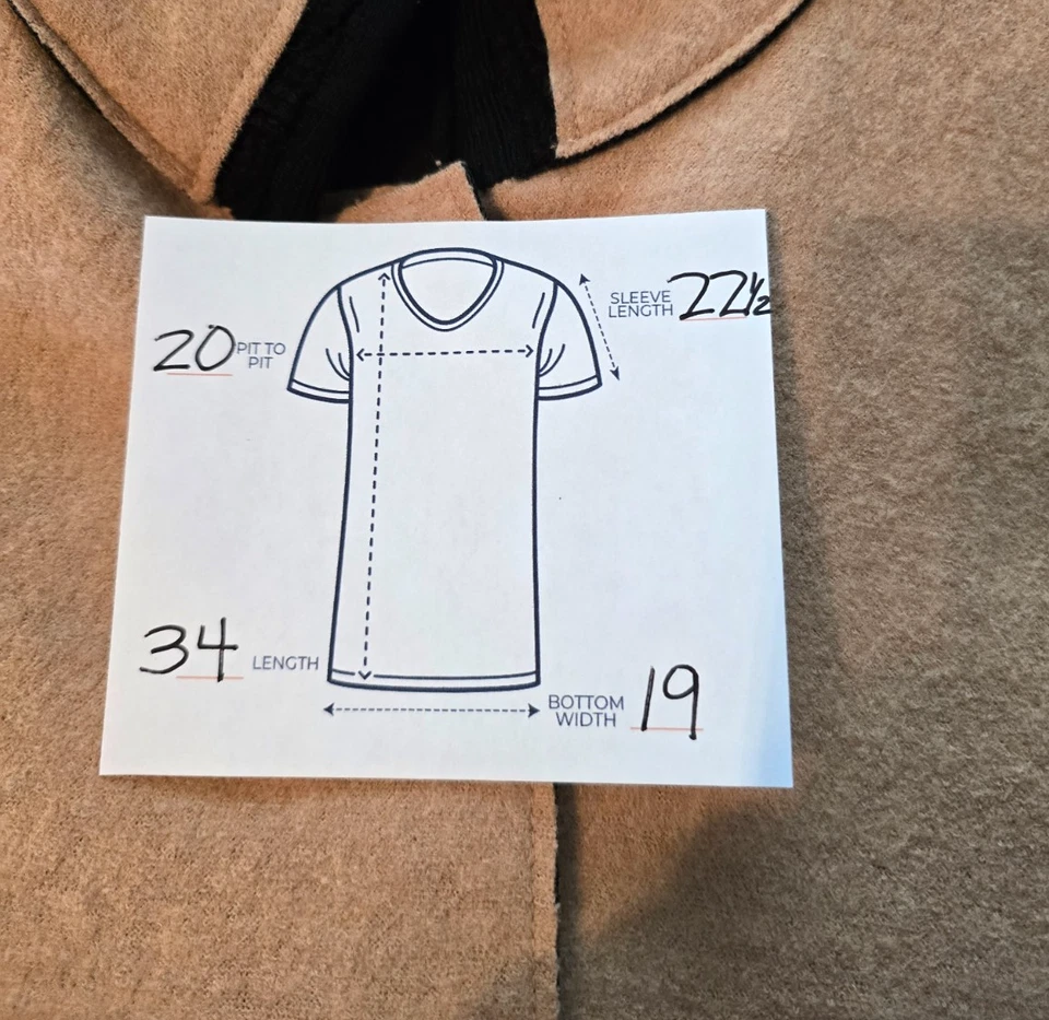 Abrigo Maje Camel Tostado Mezcla Lana FR 36 Mediano Chaquetón Largo Foto 3 de 4