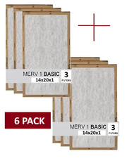 3M Filtrete 14x20x1 Air Filter MERV 1 HVAC AC Furnace Filter Replacement - 6pk