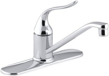 KOHLER 15171-F-CP Coralais R Three-Hole Sink 8-1/2" spout and Lever Handle...