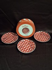 3 Boston Warehouse " Thrill Of The Grill" Snack Plates. No Chips Or Cracks!!
