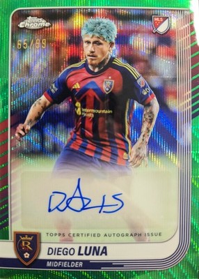 2025 Topps Chrome Mls - Autographs Diego Luna #CA-DL Green Wave Refractor /99...