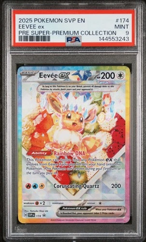 2025 POKEMON SVP EN-SV BLACK STAR PROMO #174 EEVEE EX PSA 9