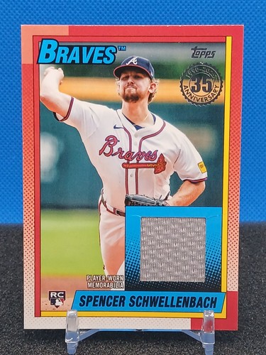 Spencer Schwellenbach RC Relic 2025 Topps Series 2 #90R2 - SSC Atlanta Braves - Bild 3 von 7
