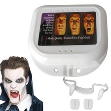 1-10 X Halloween Party Prank Toys Vampire Denture Cosplay Fake Teeth Trick Props