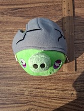 8  Angry Birds Classic Helmet Green Pig Plush 2010 commonwealth Collection Toy