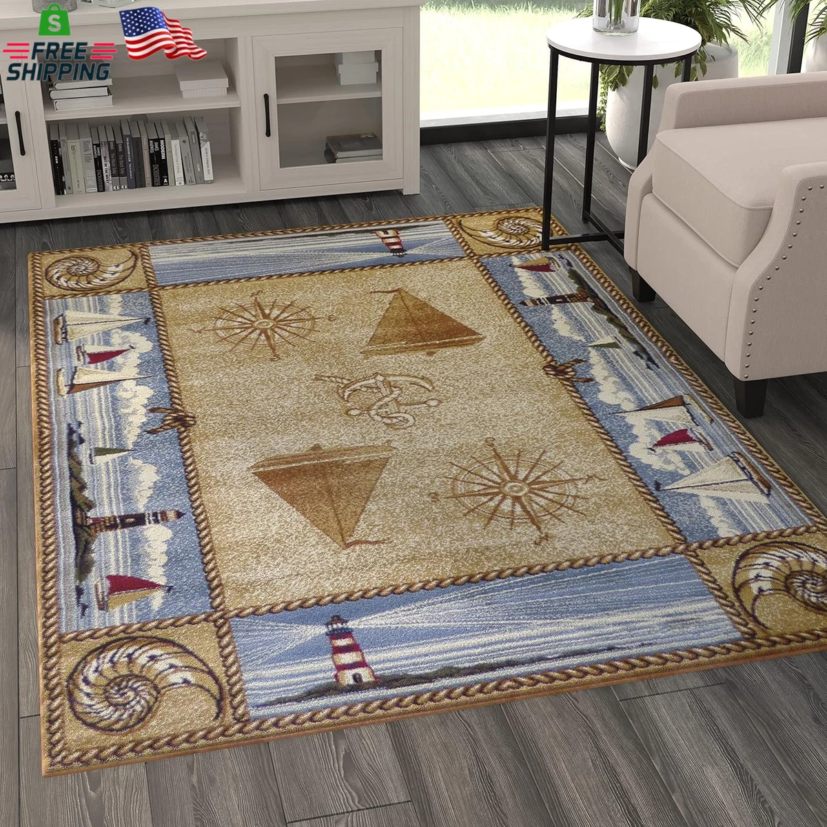 Masada Rugs Kodiak Collection – Tappeto Passatoia Con Orsetti E Cuccioli – 0,6x2,1 M – 100% Polipropilene