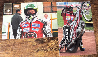 HANS ANDERSEN PETERBOROUGH 6 x 4" SPEEDWAY PHOTO x 2