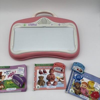 Leap Frog Little Touch Baby Leap Pad Learning System PINK 3 Books & Cartridges