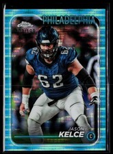 2024 Topps Chrome #160 Jason Kelce Aqua Sonar Refractor