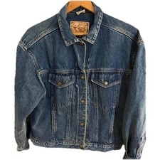 Calvin Klein Denim Trucker Jacket Mens M Blue Vintage Made in USA 100 Cotton