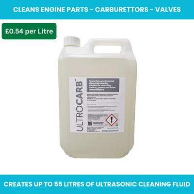 ALLENDALE ULTRASONICS Ultrasonic Cleaner Fluid for Carburettors & Engine Parts – 5L Makes 55L