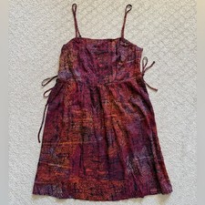 NWT Urban Outfitters Tie Dye Print Mini Dress Lace Up Side Vacation Sundress