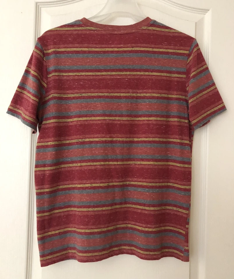 Arizona Jean Co Boys Red/Yellow/Gray V-Neck Striped Short Sleeve Tshirt Size XL - Image 4 of 4