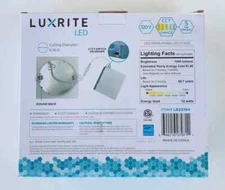 Luxrite Square Ultra Thin LED Recessed Light With Junction Box 12W 1000 Lumens