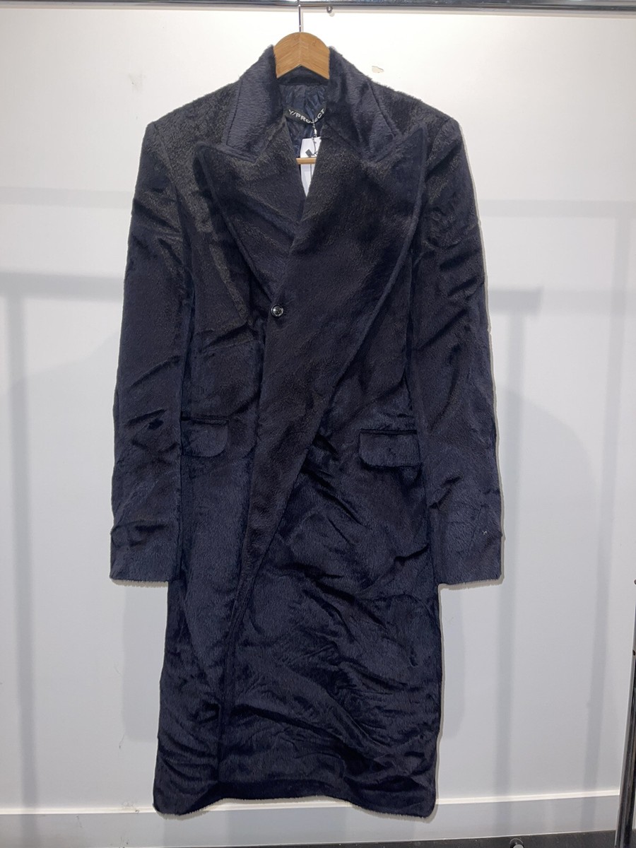 Y/Project Double Lapel Alpaca & Wool Coat Dark Navy Size S | eBay