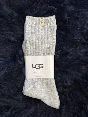 Baby dove grey UGG Women warm Slouchy crew Sock Socks nwt UK