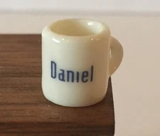 Dollhouse Miniature Personalized Boy NAME Mugs Charm "You Pick Name" Letters A-I