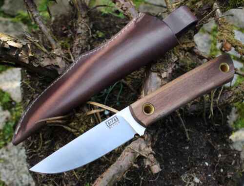 Nóż ZA-PAS EC95 Nóż zewnętrzny Drewno orzechowe D2 Stal Skórzana pochwa - Zdjęcie 1 z 4