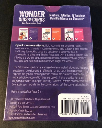 Wonder Kids Cards, Make Conversations Count 38 Card Deck, Child Development Aid - Foto 4 di 7