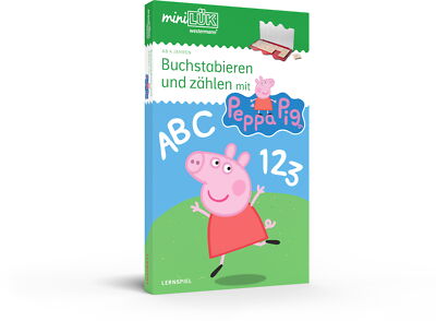 LÜK MiniLÜK Set Buch + Kontrollgerät Buchstabieren + zählen mit Peppa Pig 244805