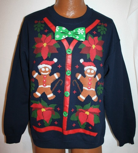 GINGERBREAD MAN Poinsettia Ugly 