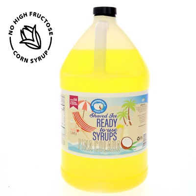 Hypothermias PINA COLADA Flavor Syrup   Snow Cone Shaved Ice Syrup GALLON