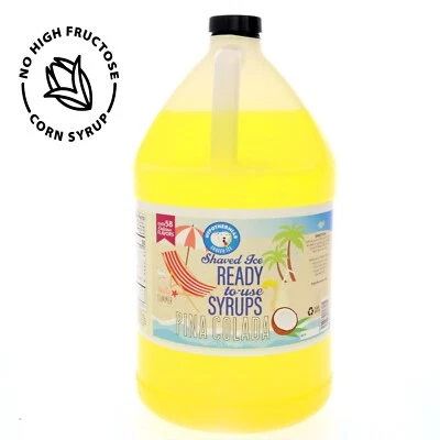 HYPOTHERMIAS HAWAIIAN SHAVED ICE Hypothermias PINA COLADA Flavor Syrup 🍧 Snow Cone Shaved Ice Syrup GALLON