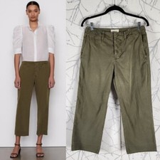 Frame Washed Moss Green High Rise Le Tomboy Trouser  Women's 27