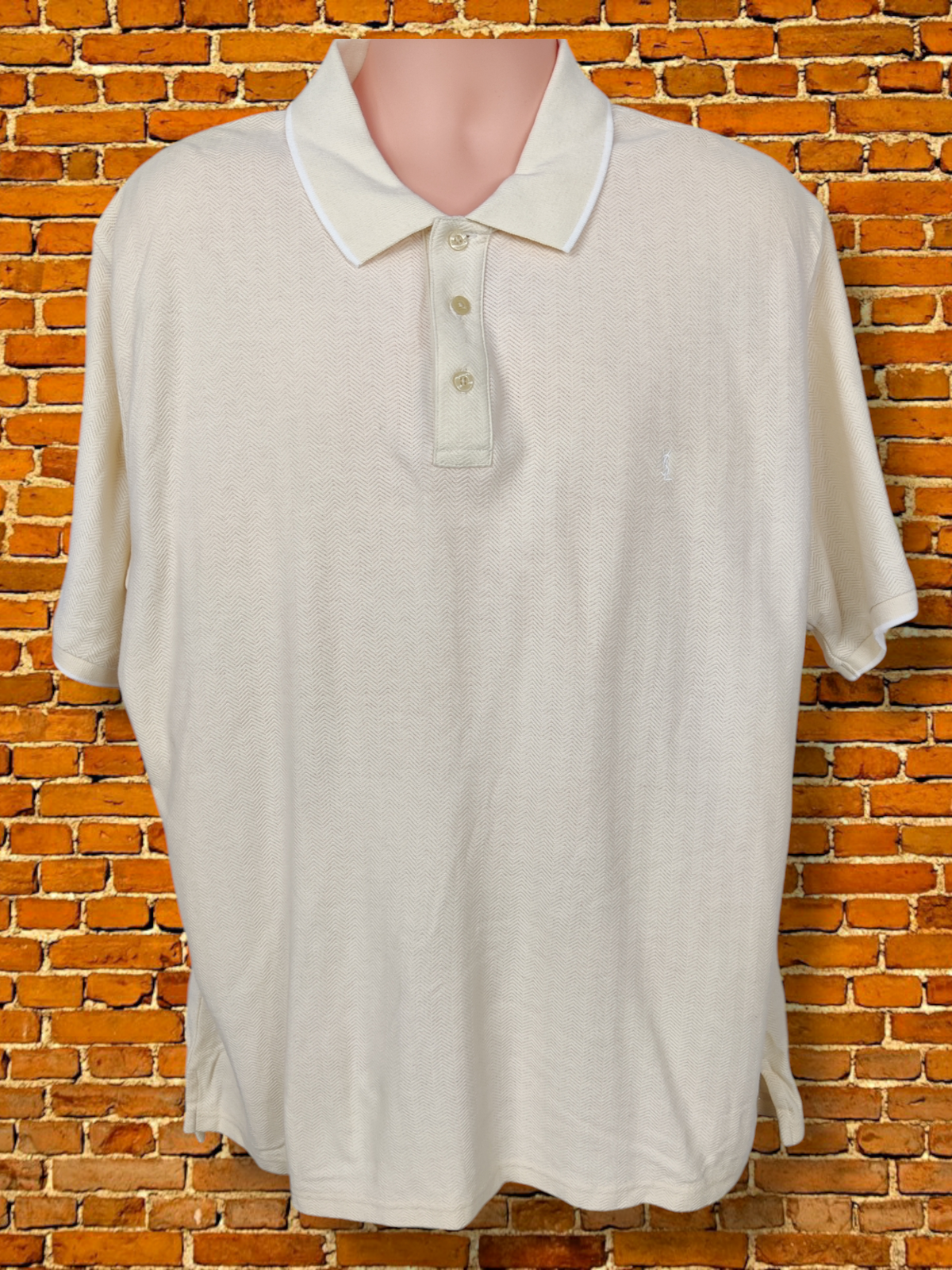 POLO DA UOMO YVES SAINT LAURENT 2XL XXL CREMA VINTAGE CAMICIA COTONE TOP