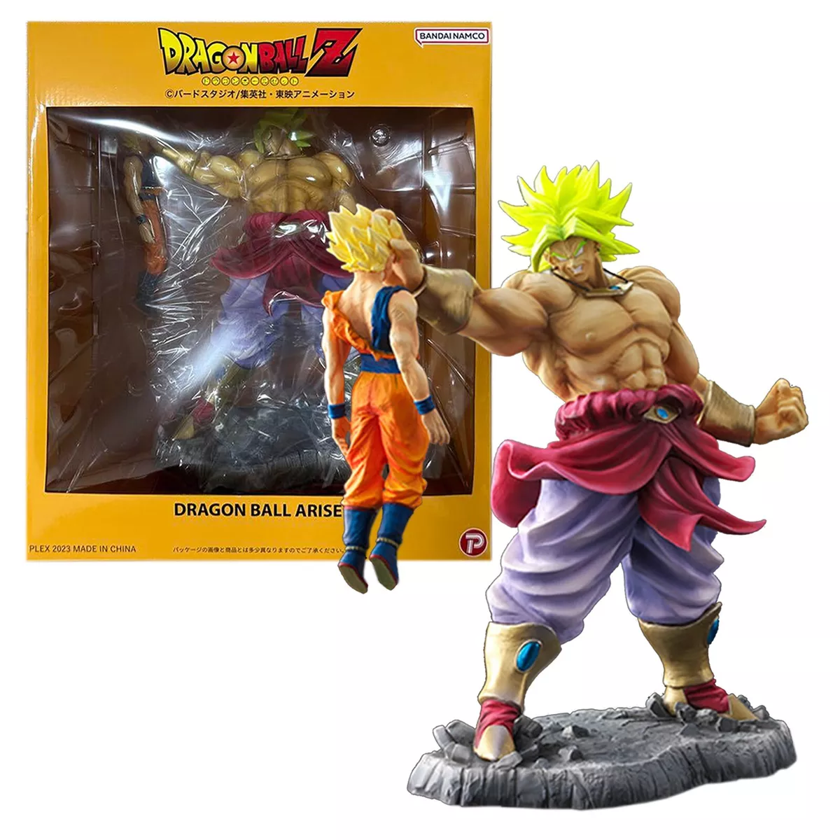 BANDAI zeem DRAGON BALL Z ARISE Broly VS Son Goku Action Figure 36cm Japan  New