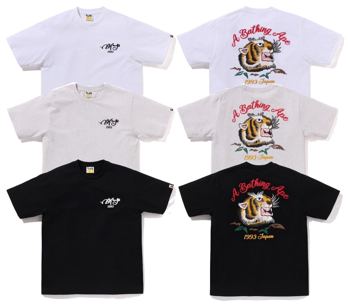 A BATHING APE Men's EMBROIDERY STYLE SOUVENIR LOGO TEE A BATHING APE Men's EMBROIDERY STYLE SOUVENIR LOGO TEE